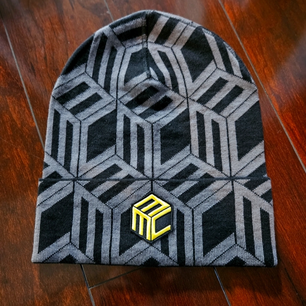 MCM Cubic Print Beanie NWOT Wool